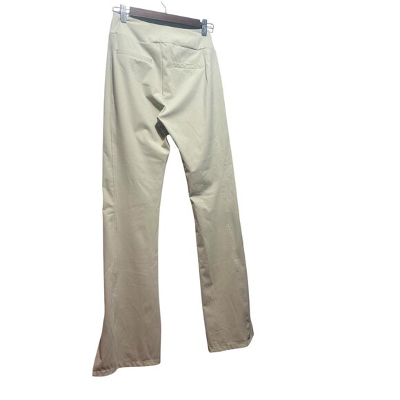 Carbon38 Kick Flare Pants Womens Small Beige High Rise Bootcut Pilates Workout - Picture 16 of 16